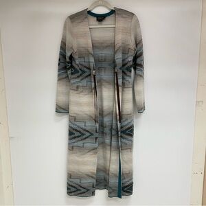 PENDLETON 100% METINO WOOL STRIPED PINYON DUSTER SZ XXS